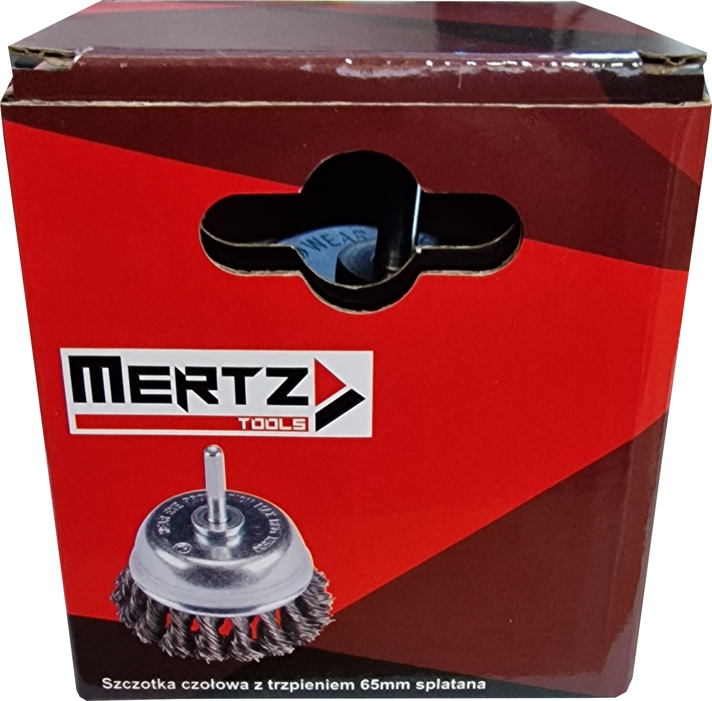 Szczotka czołowa Mertz z trzpieniem splatana do wiertarki 6mm M4046 75mm