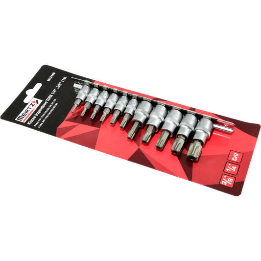 Zestaw kluczy trzpieniowych Mertz komplet bitów 1/4" 3/8" TORX M12165 x11