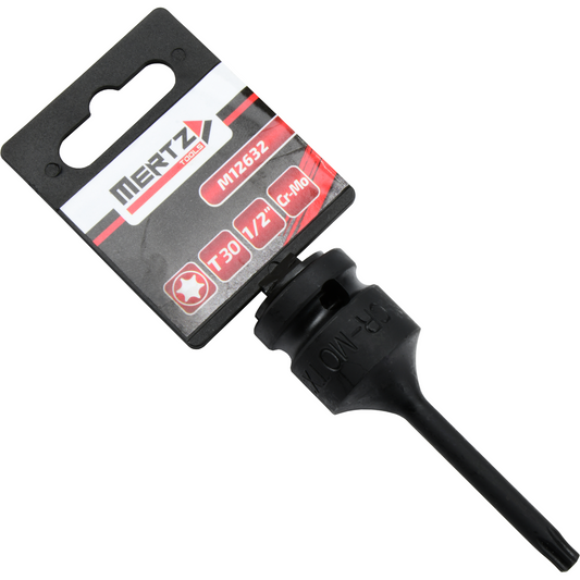 Klucz trzpieniowy TORX Mertz 78mm bit udarowy T30 1/2" Cr-Mo M12632