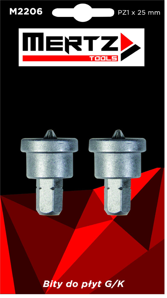 Groty do wkrętarki Mertz ogranicznik końcówka do gipsu 1/4" M2206 2szt 25mm