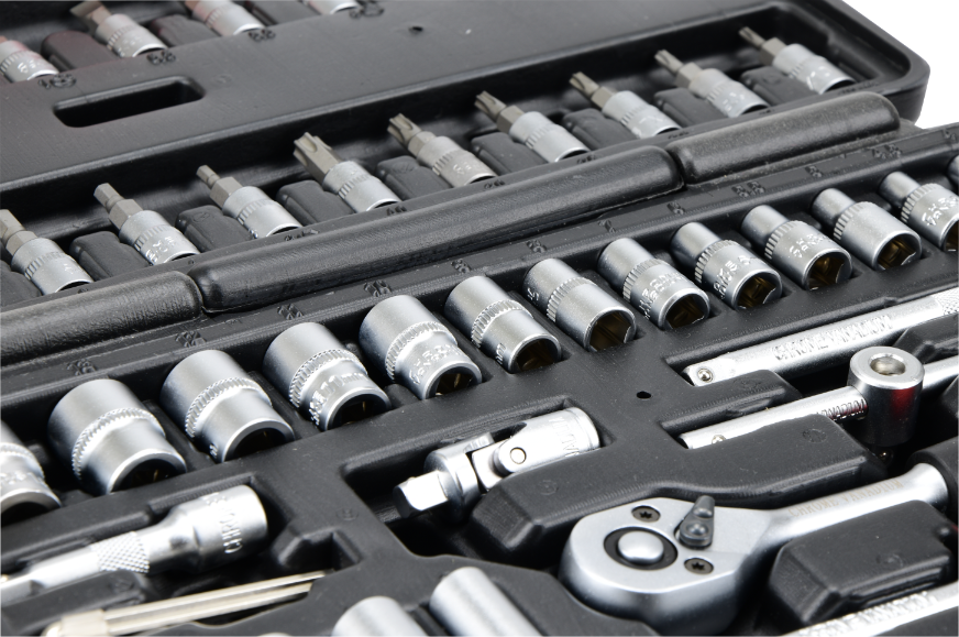 Zestaw kluczy nasadowych Mertz 1/4" narzędzia nasadki bity 48szt M14048
