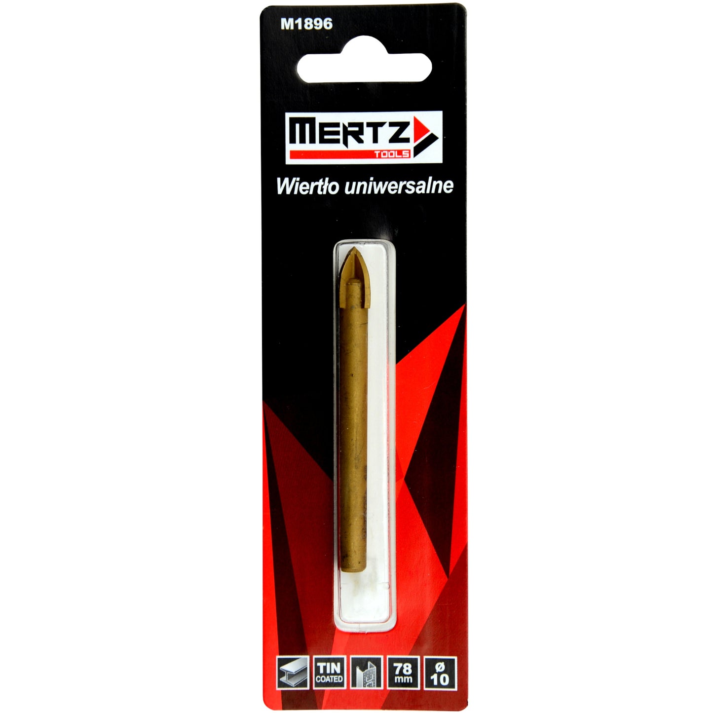 Wiertło uniwersalne Mertz do płytek metalu cegły gresu szkła M1896 10mm