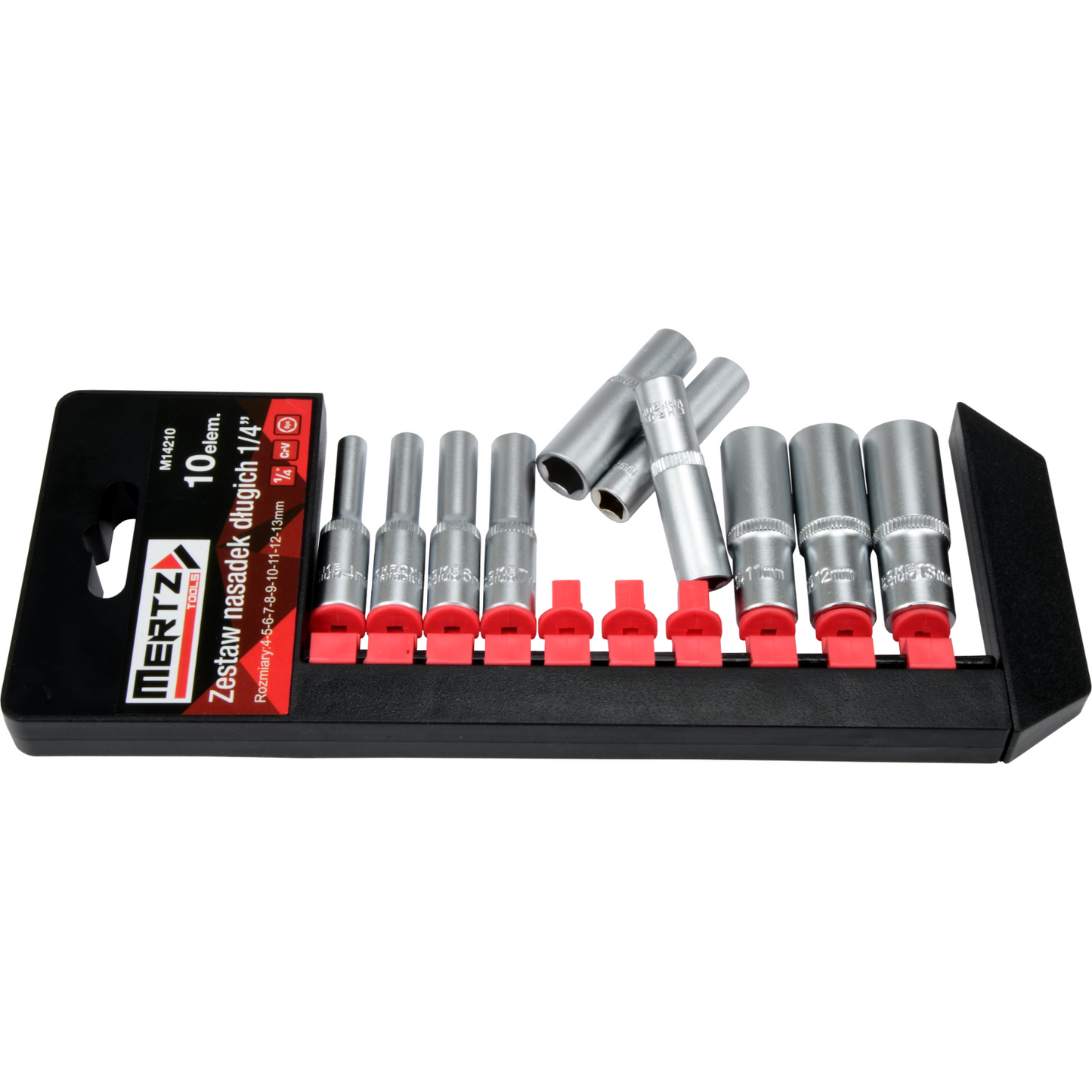 Zestaw nasadek długich Mertz nasadowe 1/4" nasadka 4-13mm 10szt M14210
