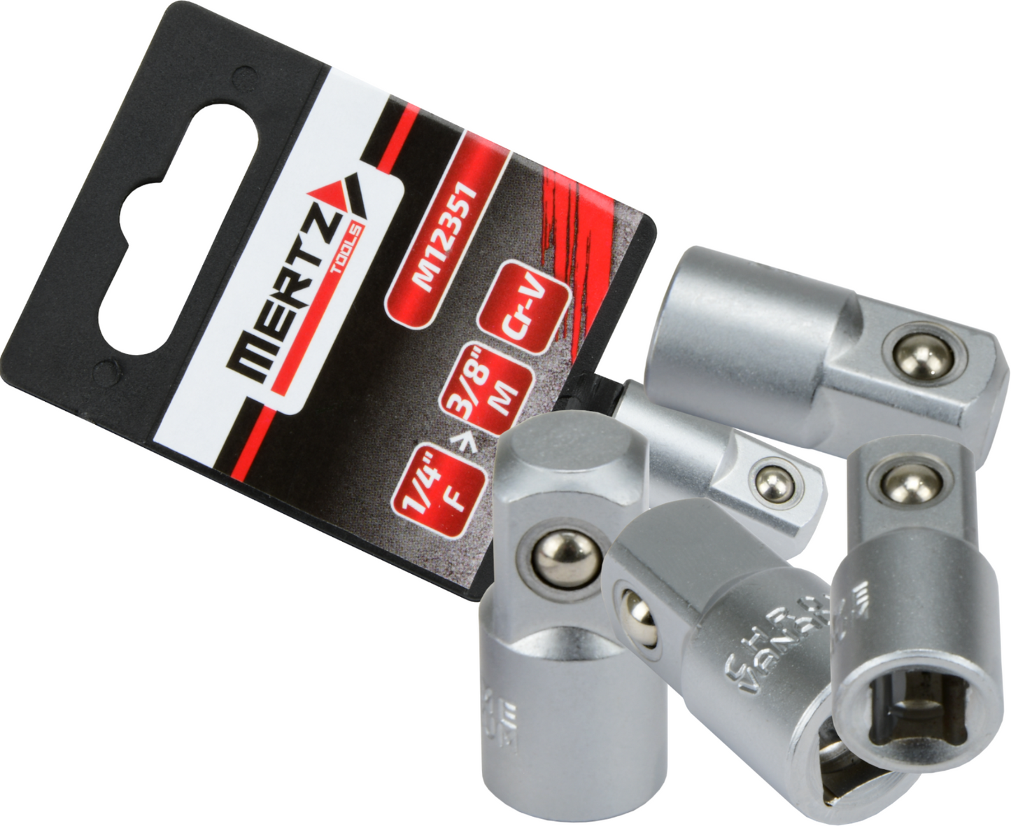 Redukcja do nasadek Mertz nasadka adapter 1/4" F na 3/8" M Cr-V M12351