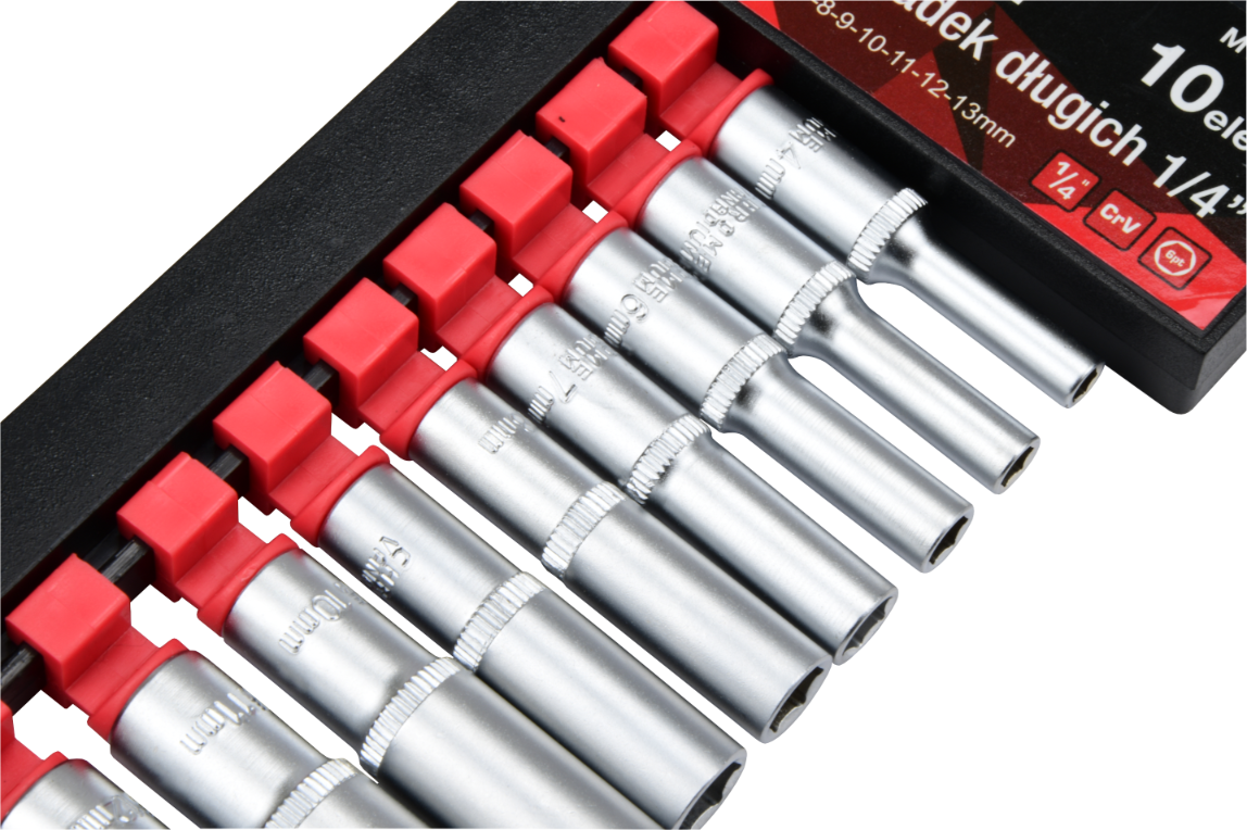 Zestaw nasadek długich Mertz nasadowe 1/4" nasadka 4-13mm 10szt M14210