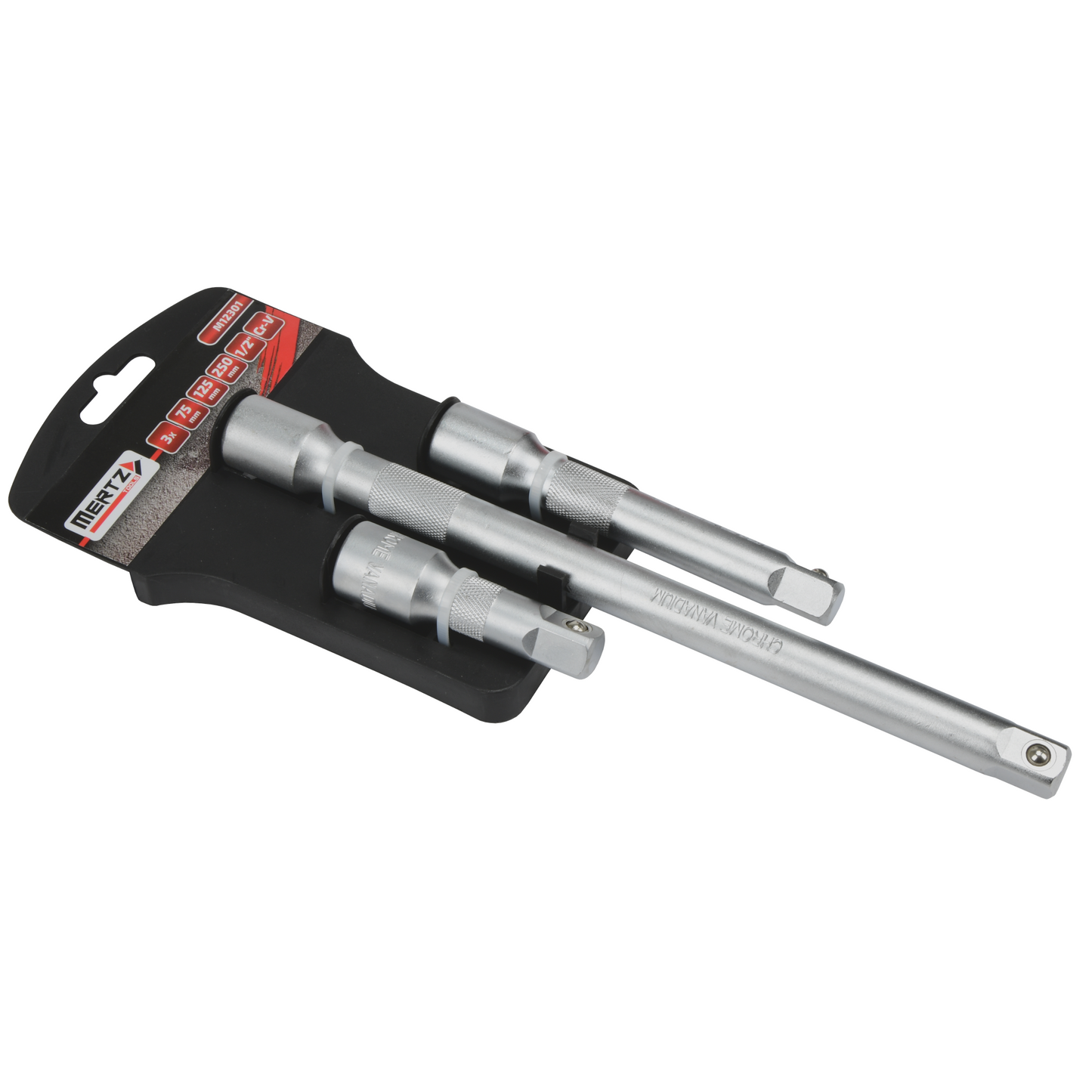 Zestaw przedłużek do nasadek M12301 1/2" 3szt 75 125 250 mm klucz nasadowy