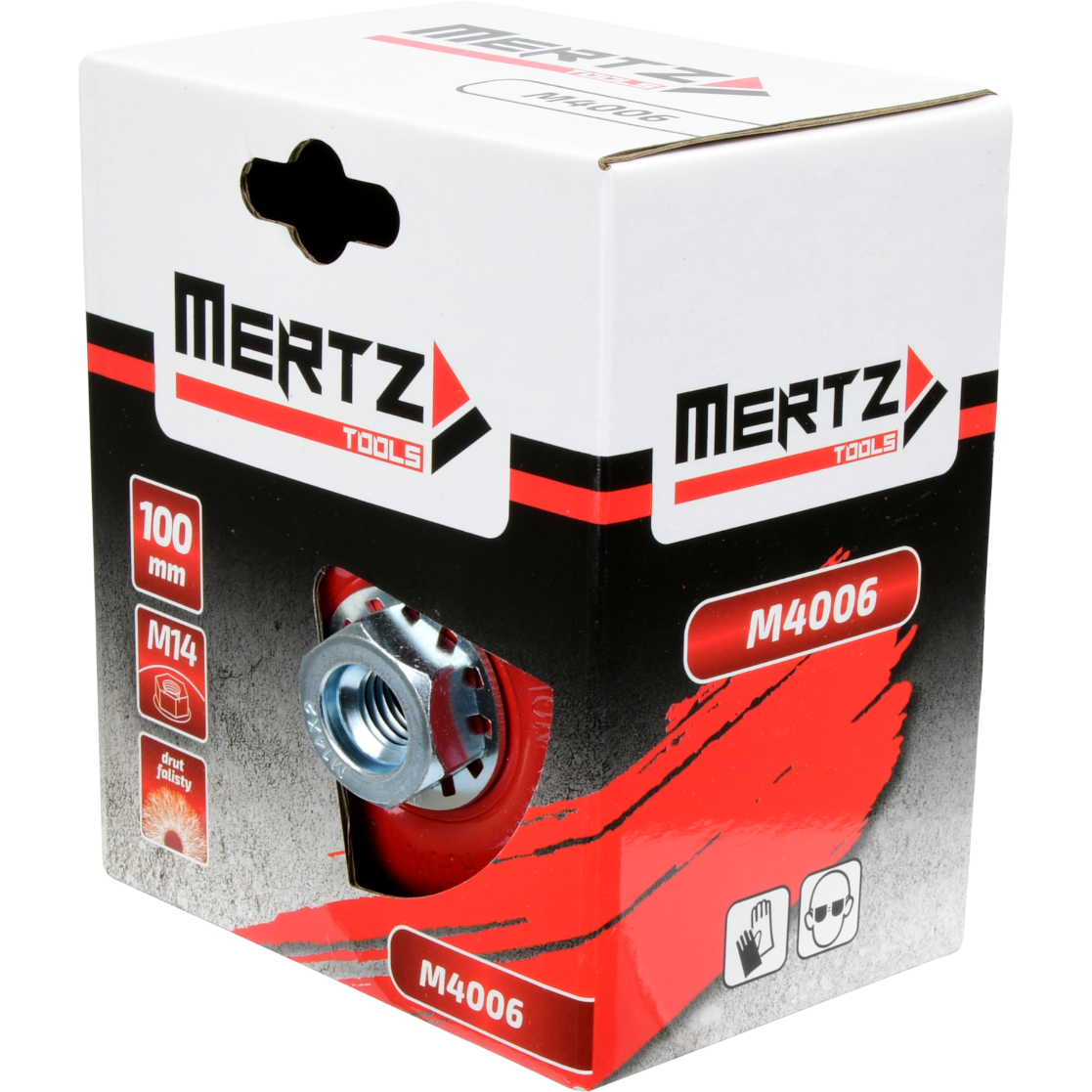 Szczotka czołowa Mertz z gwintem hartowana do szlifierki M14 M4006 100mm