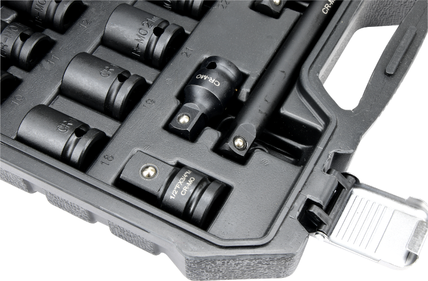 Zestaw nasadek udarowych Mertz nasadowe 1/2" nasadka 10-27mm 19szt M12419
