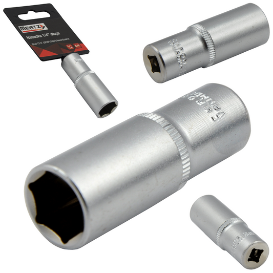 Nasadka długa Mertz klucz nasadowy sześciokątna CrV M14222 1/4" 8mm