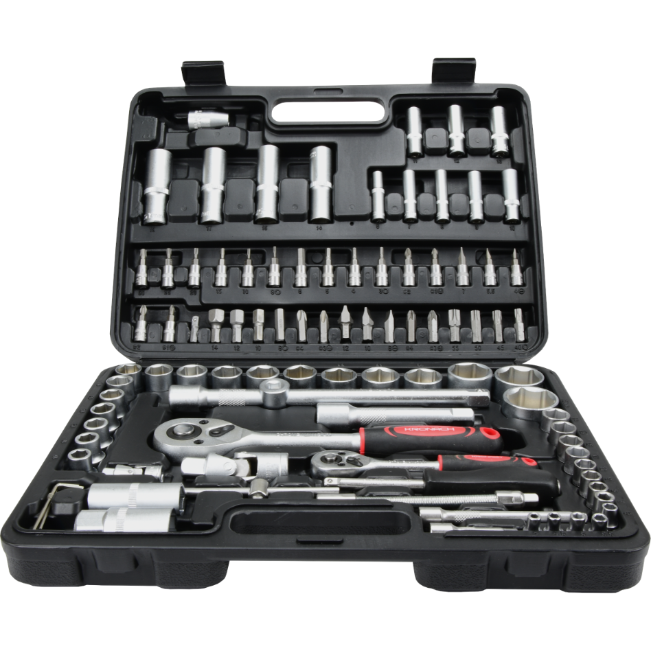 Zestaw kluczy nasadowych Kronach 1/4" 1/2" nasadki bity 94szt K12094