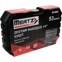 Zestaw kluczy nasadowych Mertz 1/4" narzędzia nasadki bity 53szt M14053