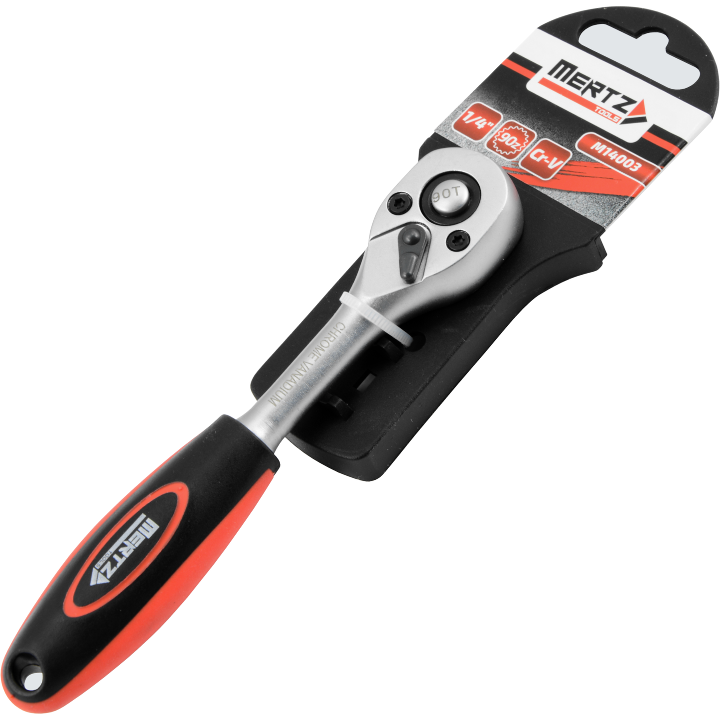 Klucz grzechotka Mertz nasadowy do bitów nasadek M14003 1/4" 90 zęby Cr-V