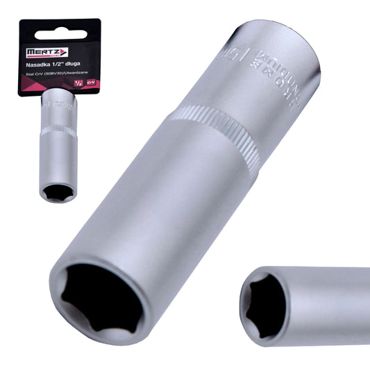 Nasadka długa Mertz klucz nasadowy sześciokątna CrV M12262 1/2" 20mm