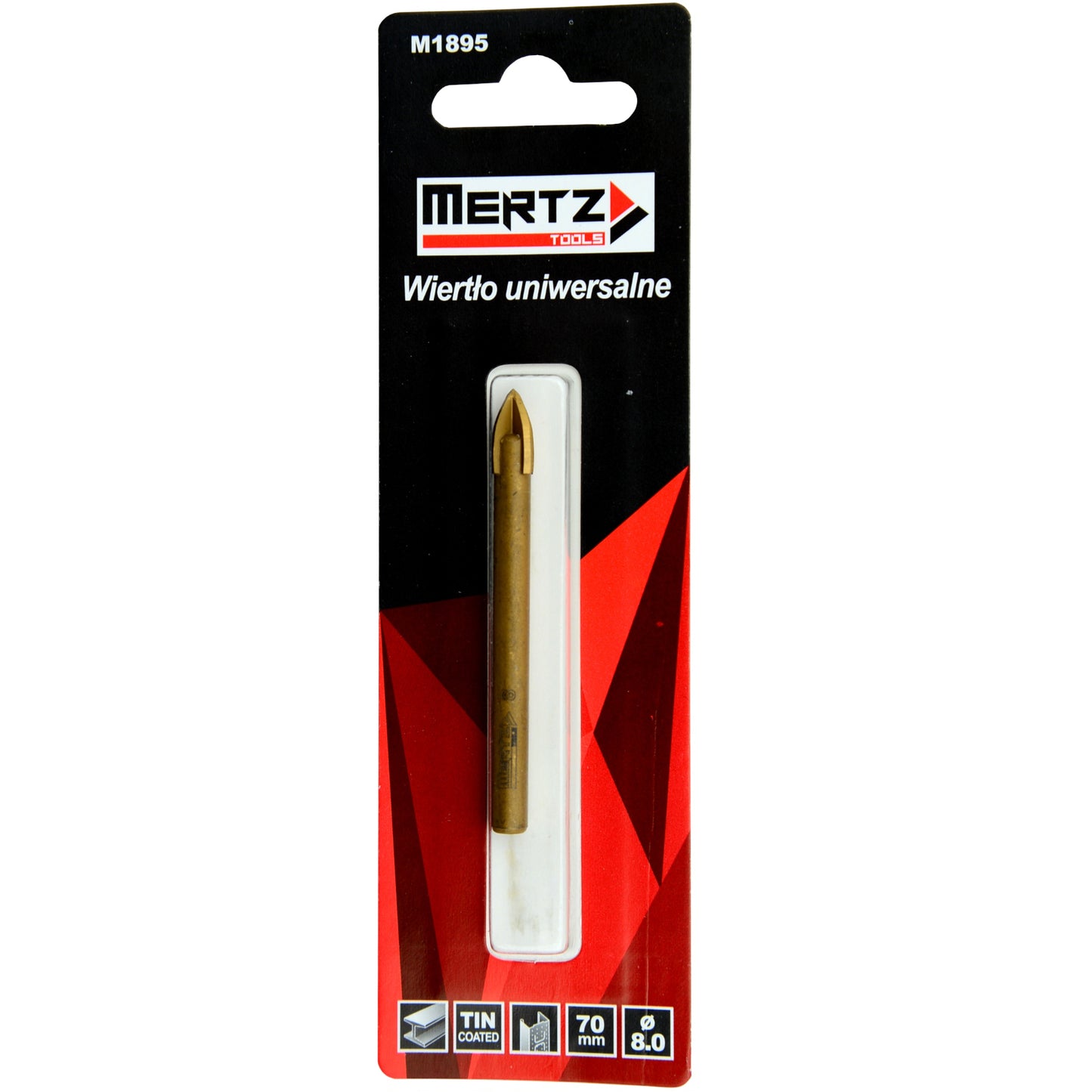 Wiertło uniwersalne Mertz do płytek metalu cegły gresu szkła M1895 8mm