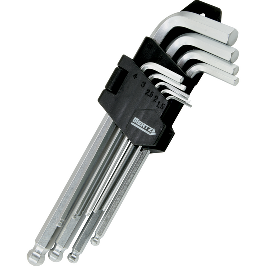 Zestaw kluczy imbus Mertz końcówka kulkowa 9szt 1,5-10mm M12141 trwałe