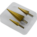 Wiertło stożkowe Mertz stopniowe do metalu HSS M1602 zestaw 3 sztuki 4-32mm