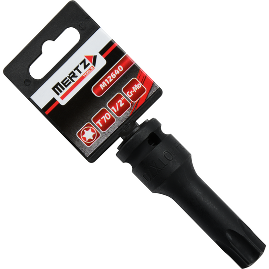 Klucz trzpieniowy TORX Mertz 78mm bit udarowy T70 1/2" Cr-Mo M12640