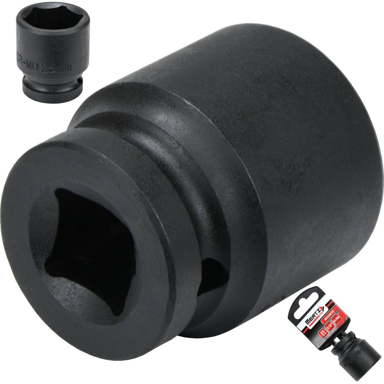 Nasadka udarowa Mertz klucz nasadowy sześciokątna Cr-Mo M12615 1/2" 25 mm