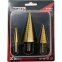 Wiertło stożkowe Mertz stopniowe do metalu HSS M1602 zestaw 3 sztuki 4-32mm