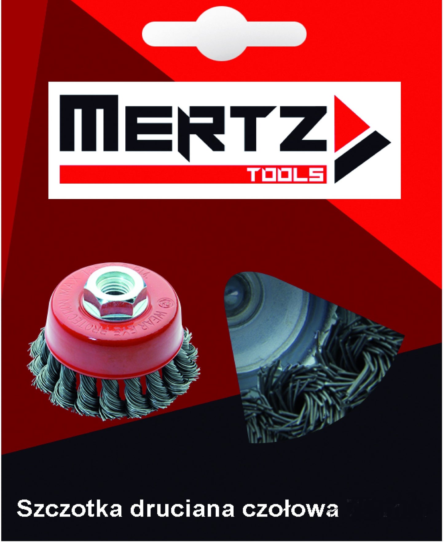 Szczotka czołowa Mertz z gwintem splatana do szlifierki M14 M4003 100mm