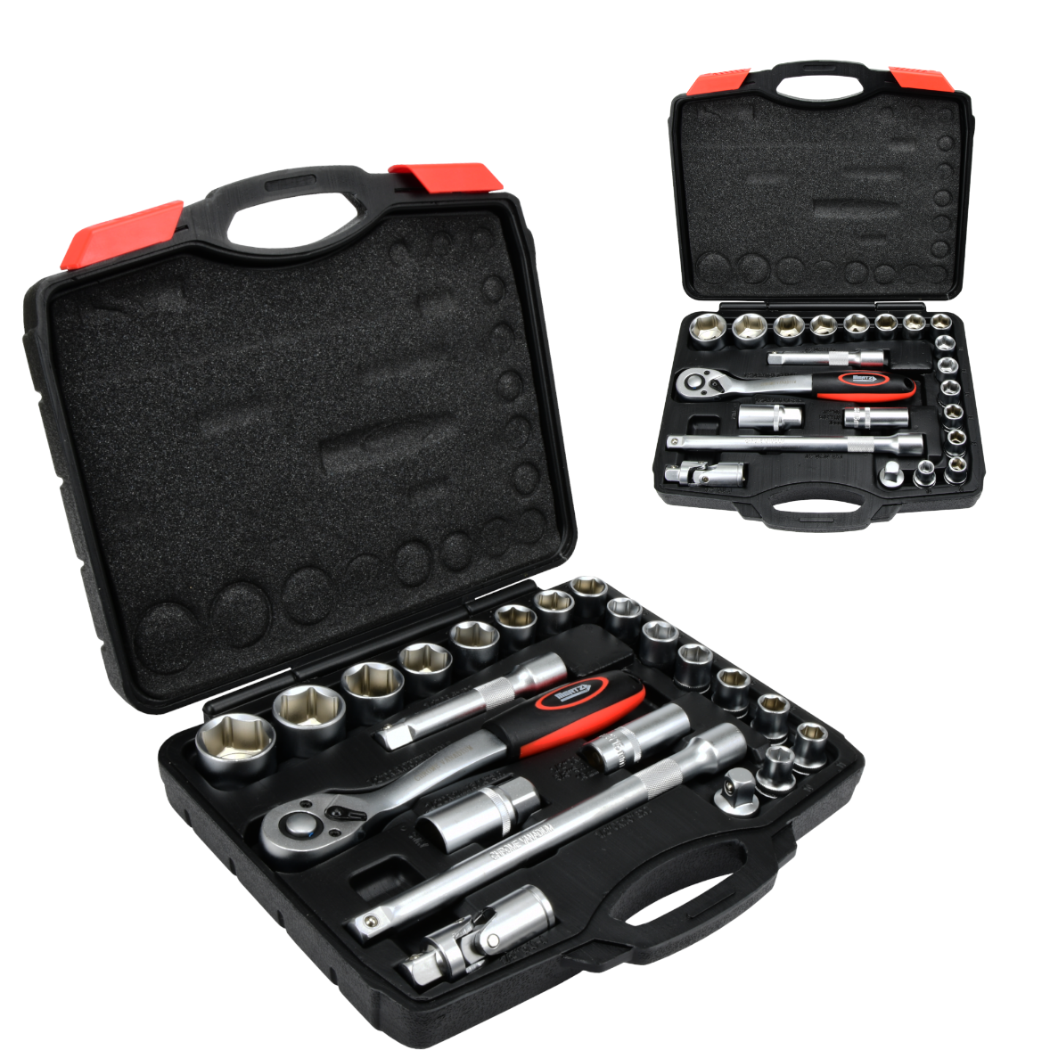 Zestaw kluczy nasadowych Mertz 1/2" narzędzia nasadki bity 22szt M12022