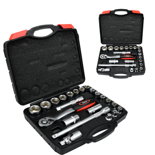 Zestaw kluczy nasadowych Mertz 1/2" narzędzia nasadki bity 22szt M12022