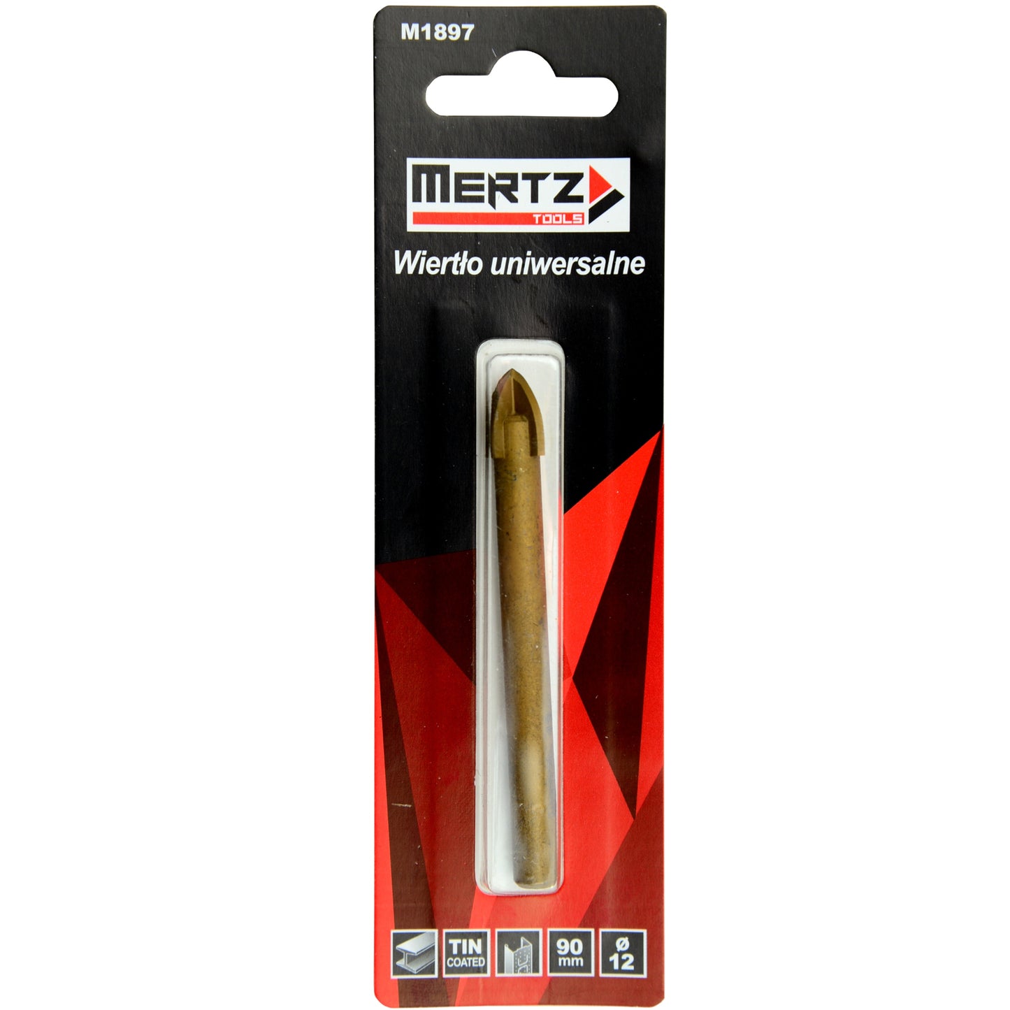 Wiertło uniwersalne Mertz do płytek metalu cegły gresu szkła M1897 12mm