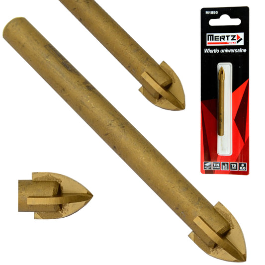 Wiertło uniwersalne Mertz do płytek metalu cegły gresu szkła M1895 8mm