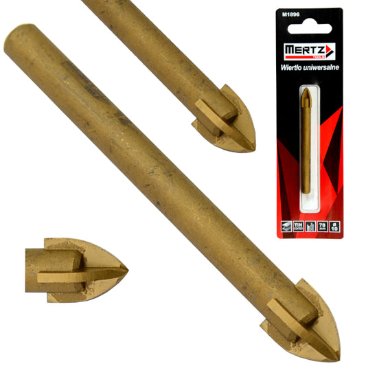 Wiertło uniwersalne Mertz do płytek metalu cegły gresu szkła M1896 10mm