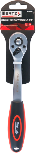 Klucz grzechotka Mertz nasadowy wygięta do nasadek M38001 3/8" 72 zęby Cr-V