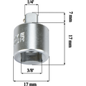 Redukcja do nasadek Mertz nasadka adapter 3/8" F na 1/4" M Cr-V M12350