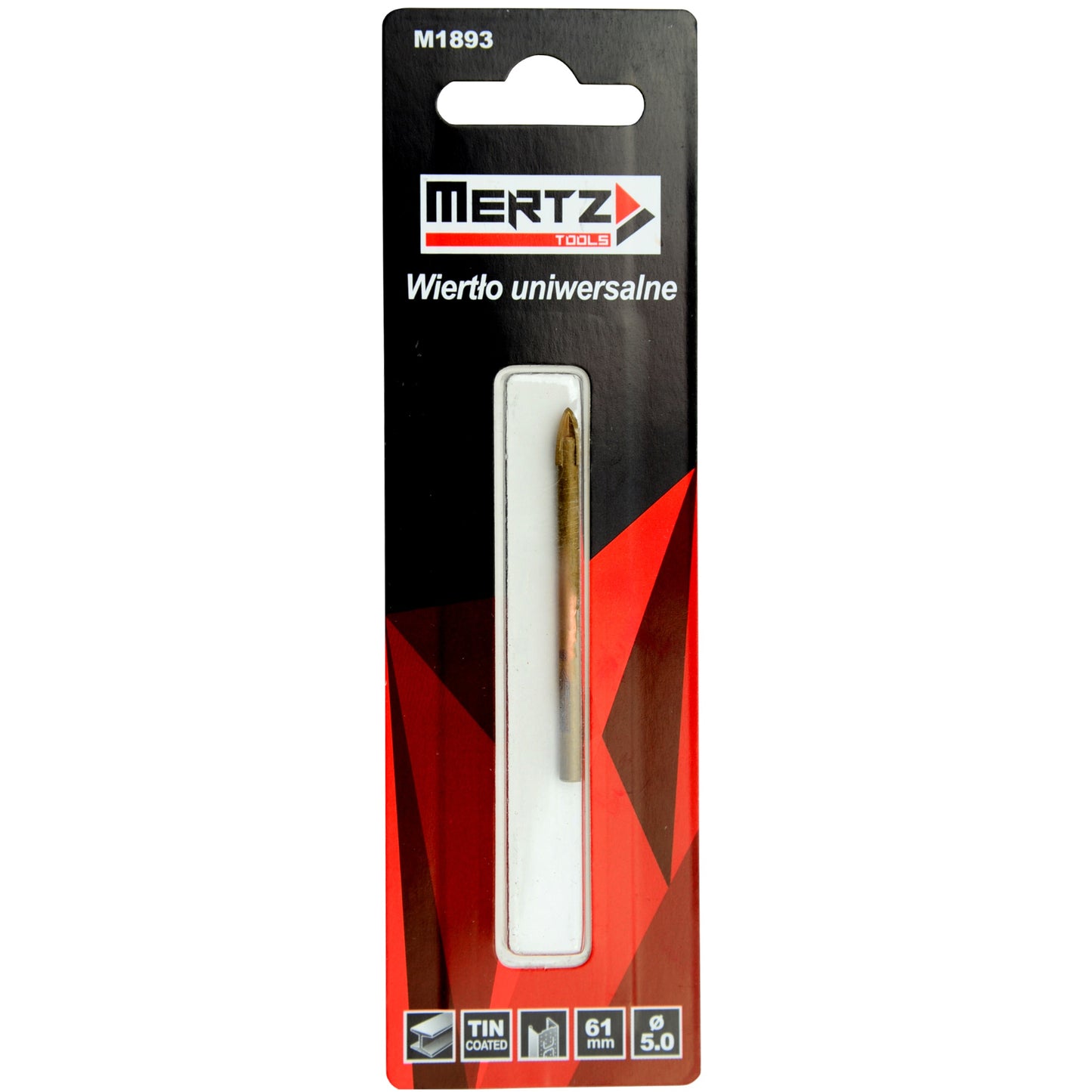 Wiertło uniwersalne Mertz do płytek metalu cegły gresu szkła M1893 5mm
