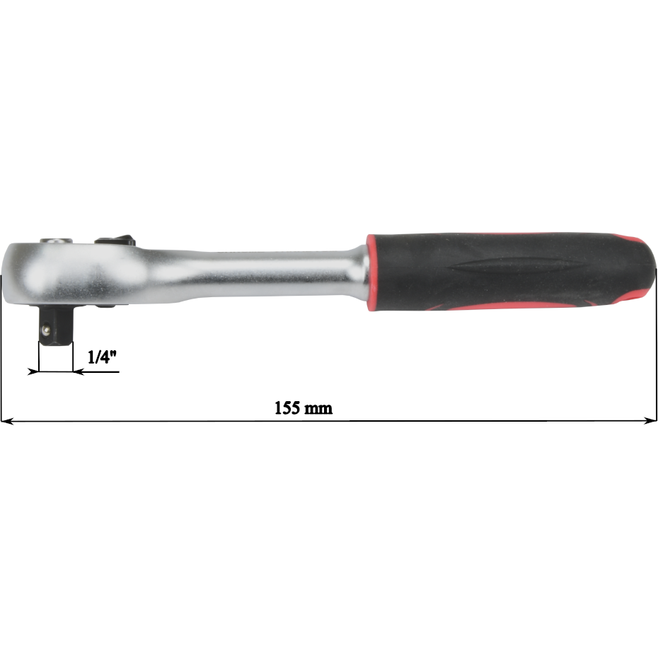 Klucz grzechotka Kronach nasadowy do bitów nasadek K14001 1/4" 72 zęby Cr-V