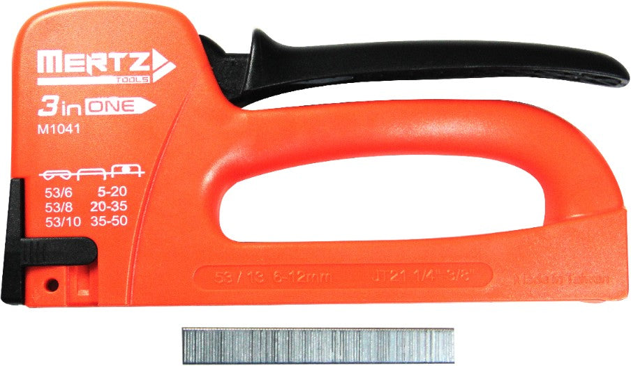 Zszywacz tapicerski 6-12MM taker ręczny do wszywek Mertz 3w1 plastik M1041