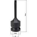 Klucz trzpieniowy TORX Mertz 78mm bit udarowy T30 1/2" Cr-Mo M12632