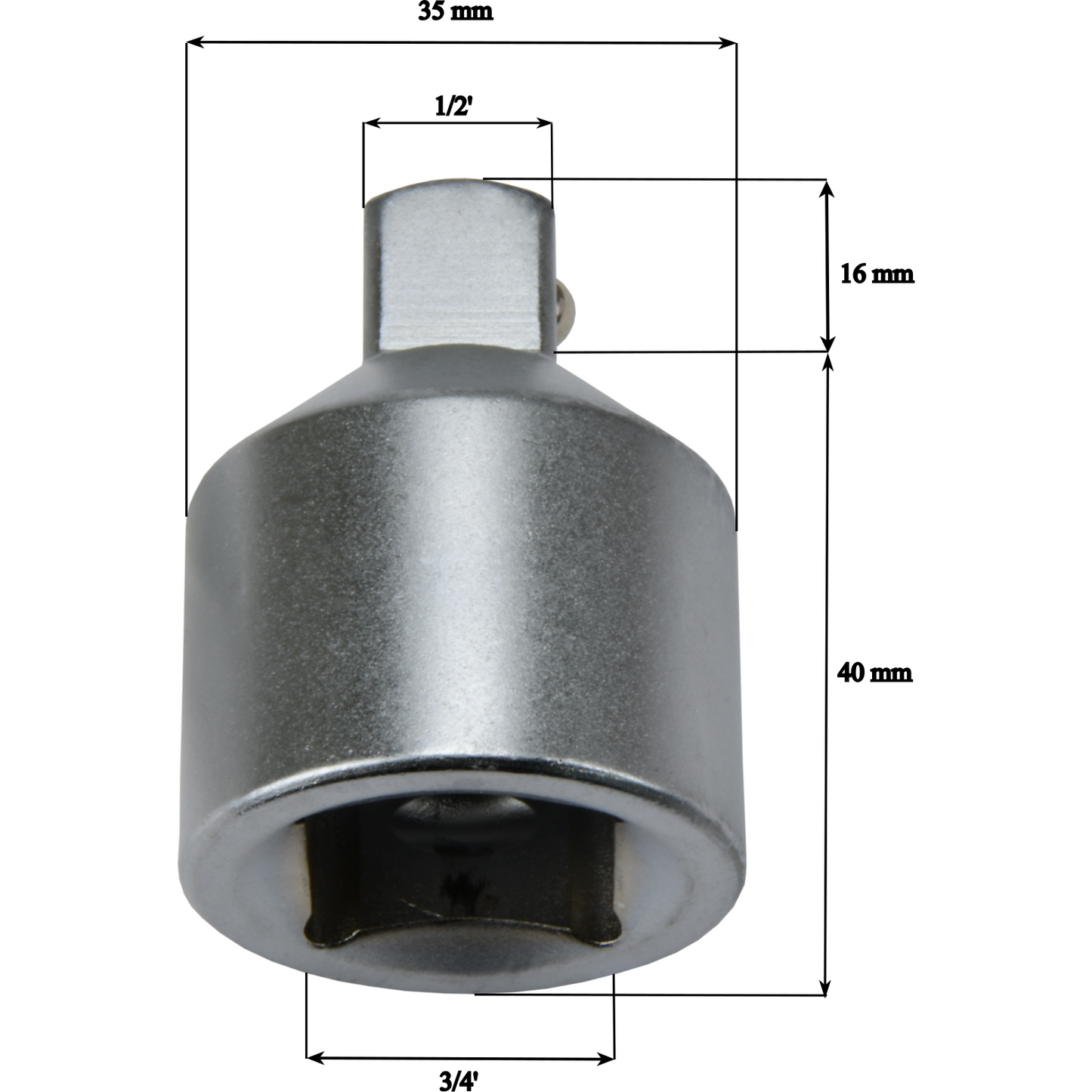 Redukcja do nasadek Mertz nasadka adapter 3/4" F na 1/2" M Cr-V M12355