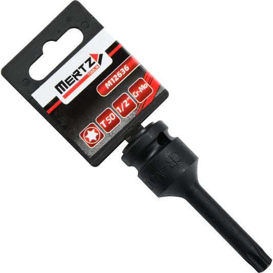 Klucz trzpieniowy TORX Mertz 78mm bit udarowy T50 1/2" Cr-Mo M12636
