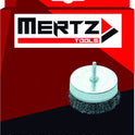 Szczotka czołowa Mertz z trzpieniem hartowana do wiertarki 6mm M4022 75mm