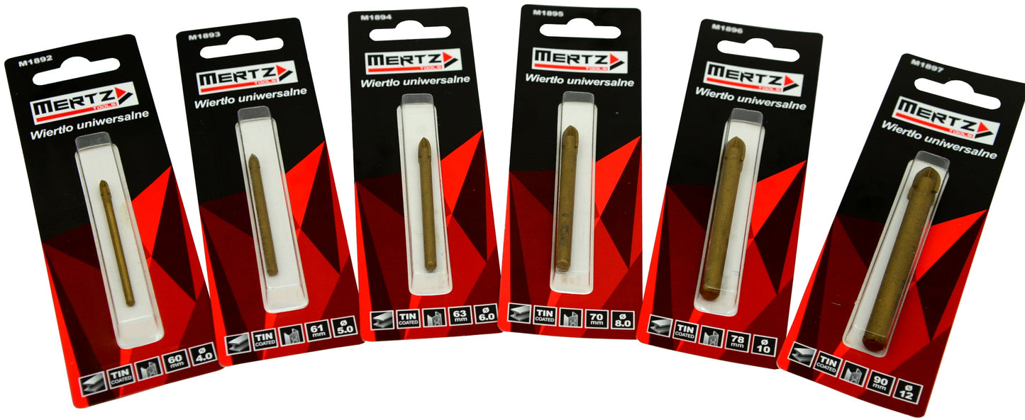 Wiertło uniwersalne Mertz do płytek metalu cegły gresu szkła M1893 5mm
