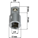 Redukcja do nasadek Mertz nasadka adapter 1/4" F na 3/8" M Cr-V M12351