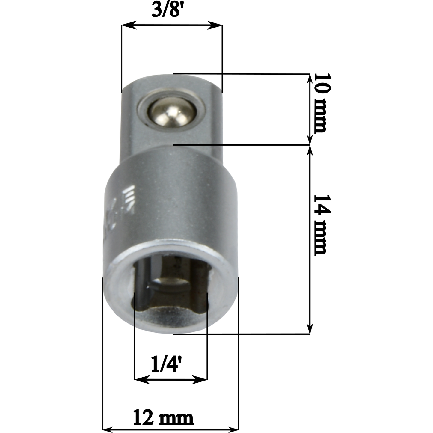 Redukcja do nasadek Mertz nasadka adapter 1/4" F na 3/8" M Cr-V M12351