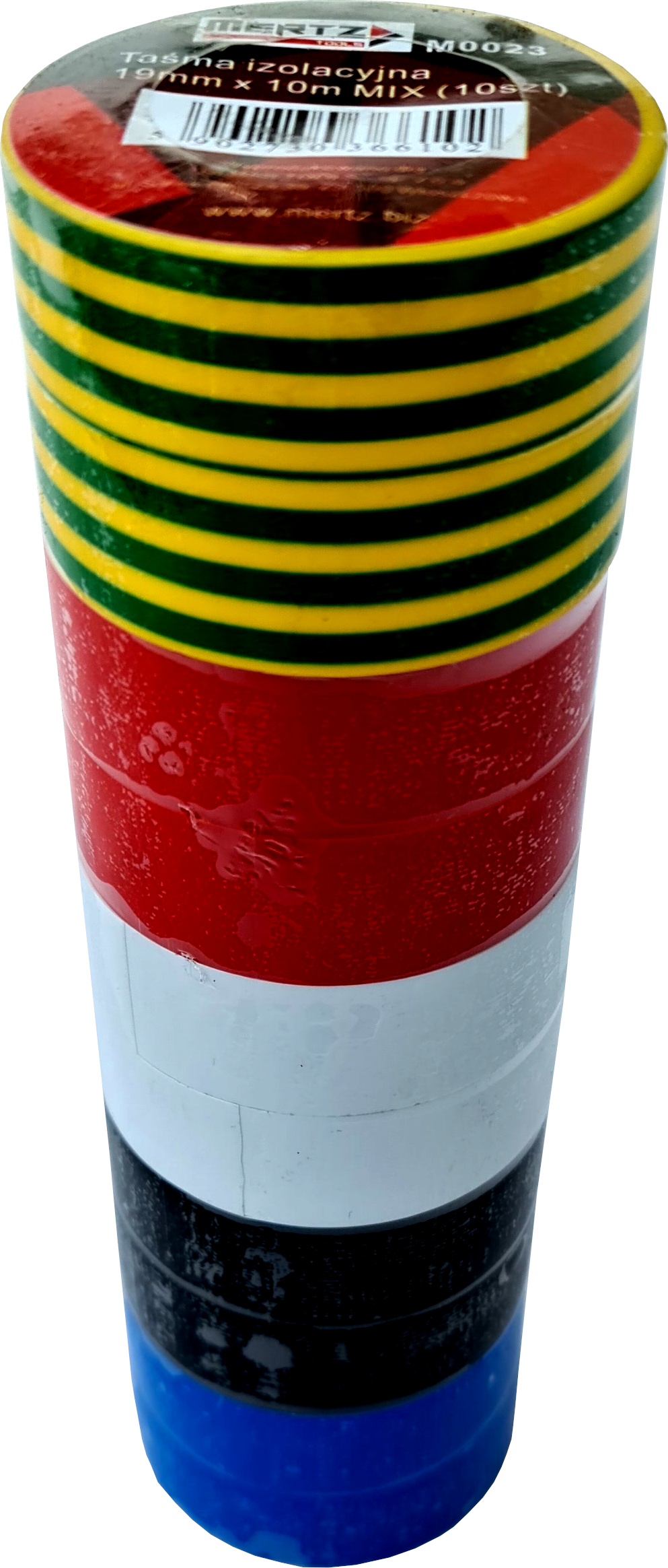Zestaw 10 taśm izolacyjnych Mertz taśma izolacja kolor M0023 19mm 10m PVC
