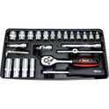 Zestaw kluczy nasadowych Mertz 1/4" narzędzia nasadki bity 48szt M14048