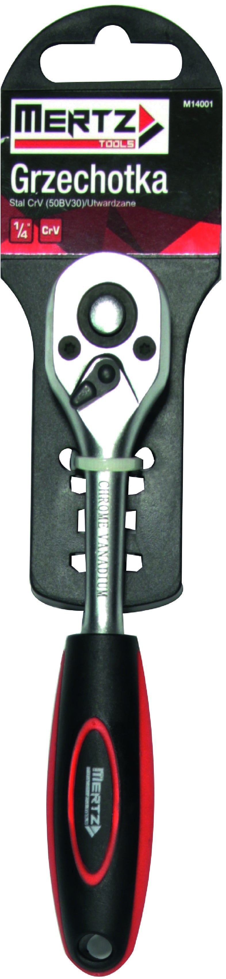 Klucz grzechotka Mertz nasadowy wygięta do nasadek M12001 1/2" 72 zęby Cr-V