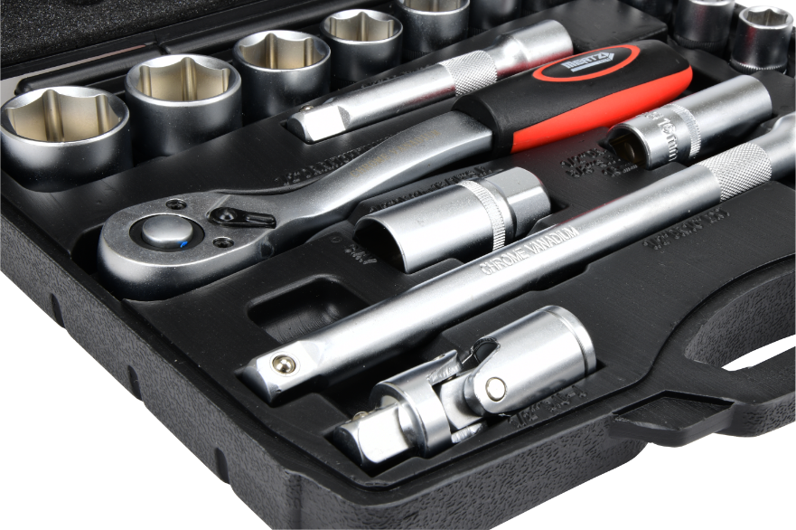 Zestaw kluczy nasadowych Mertz 1/2" narzędzia nasadki bity 22szt M12022