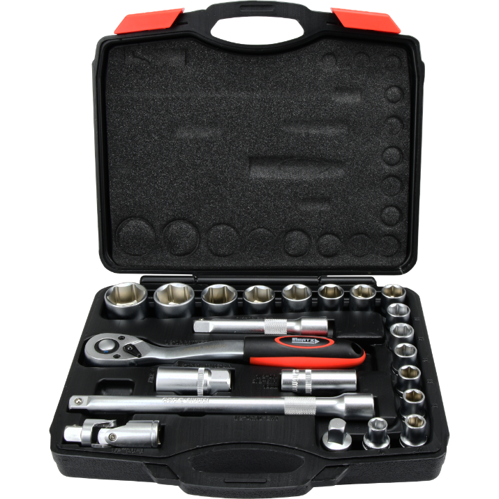 Zestaw kluczy nasadowych Mertz 1/2" narzędzia nasadki bity 22szt M12022
