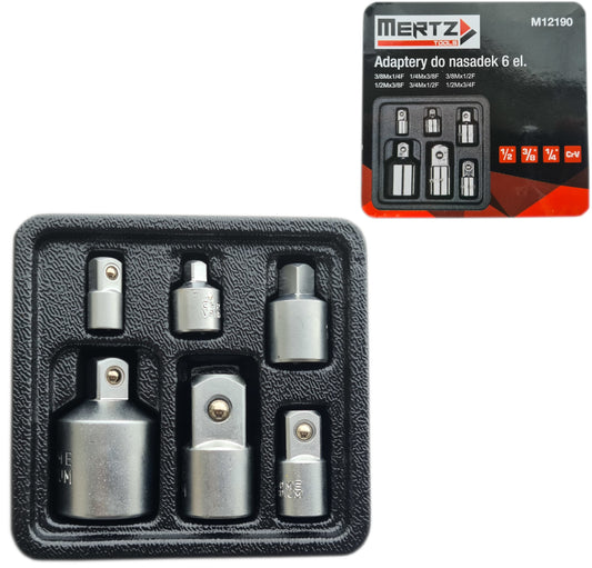 Zestaw adapterów do nasadek Mertz redukcje adaptery redukcyjne 6szt M12190