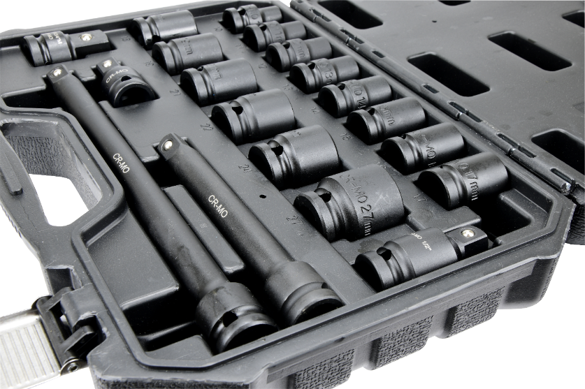 Zestaw nasadek udarowych Mertz nasadowe 1/2" nasadka 10-27mm 19szt M12419