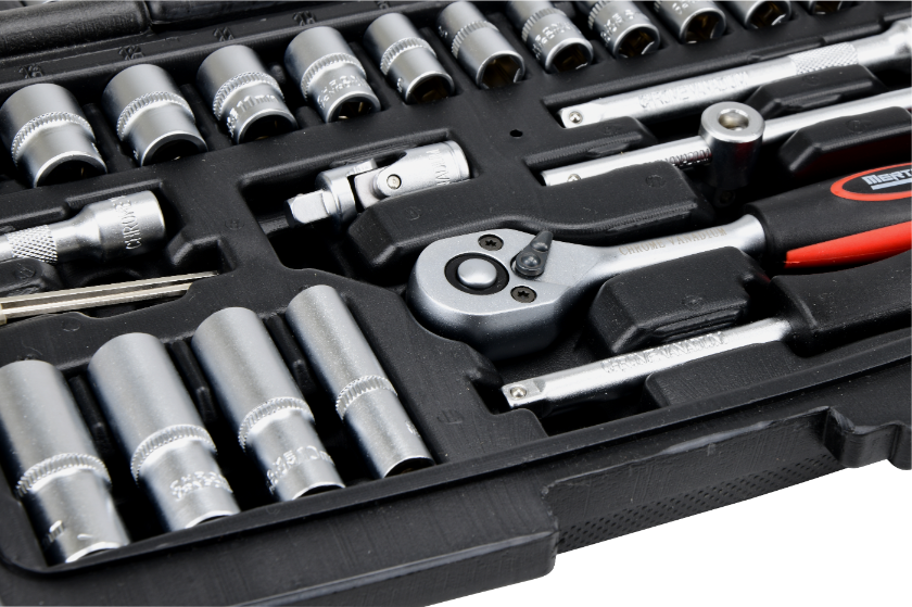 Zestaw kluczy nasadowych Mertz 1/4" narzędzia nasadki bity 48szt M14048